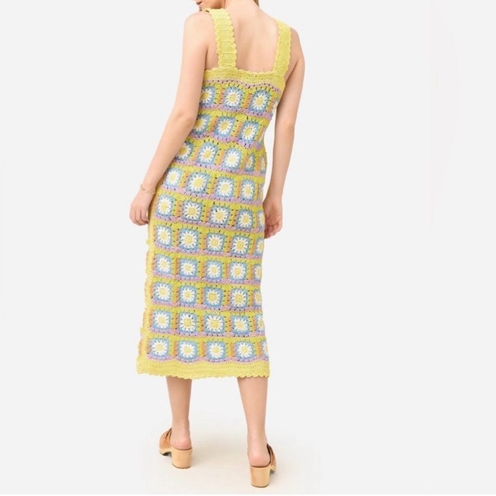 Alemais Patchwork Granny Squares Crochet Midi Dress - Picture 3 of 16